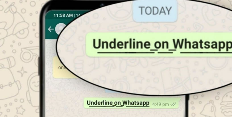 Como sublinhar no WhatsApp